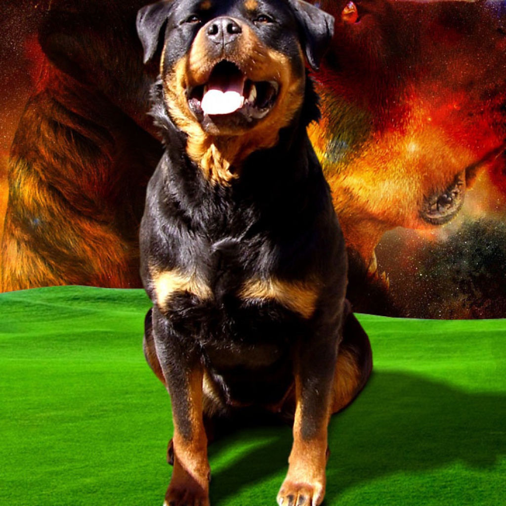 Космический пес ротвейлер