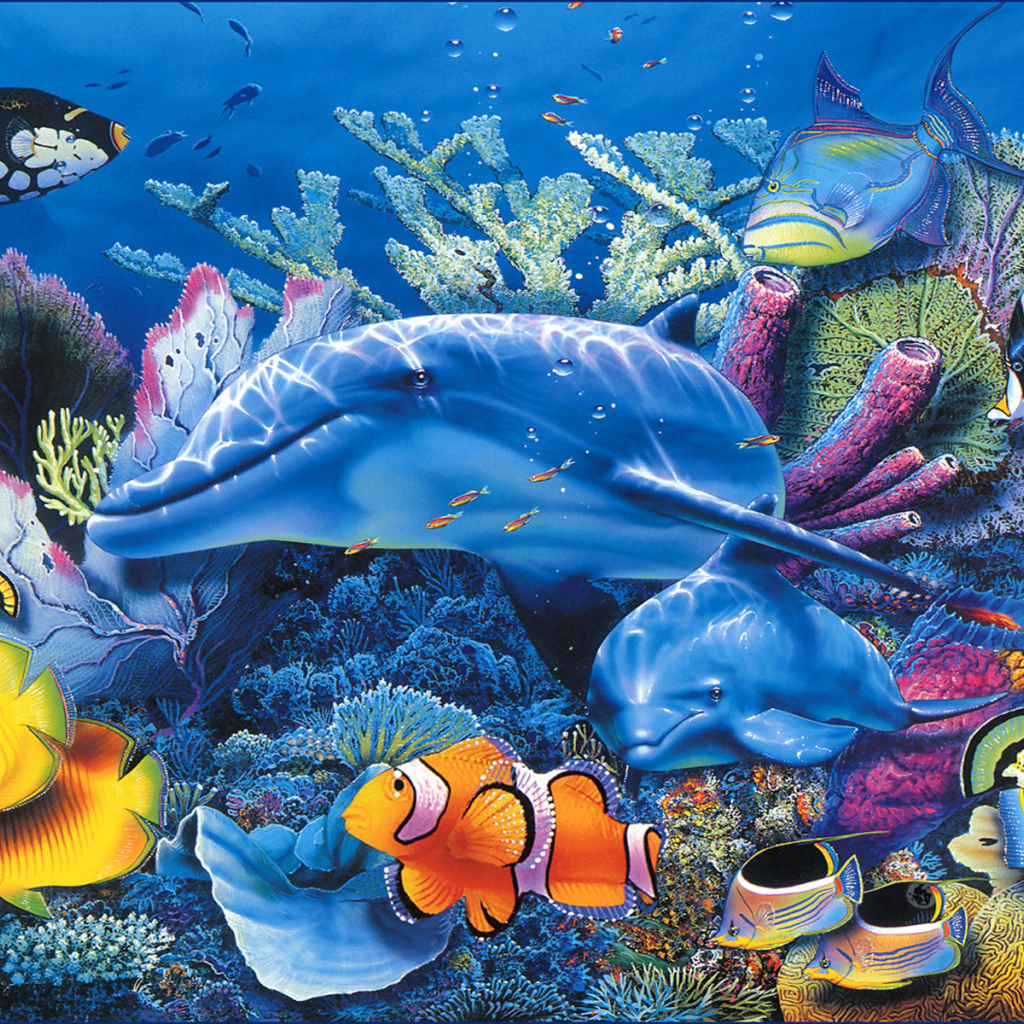 Дельфины в аквариуме