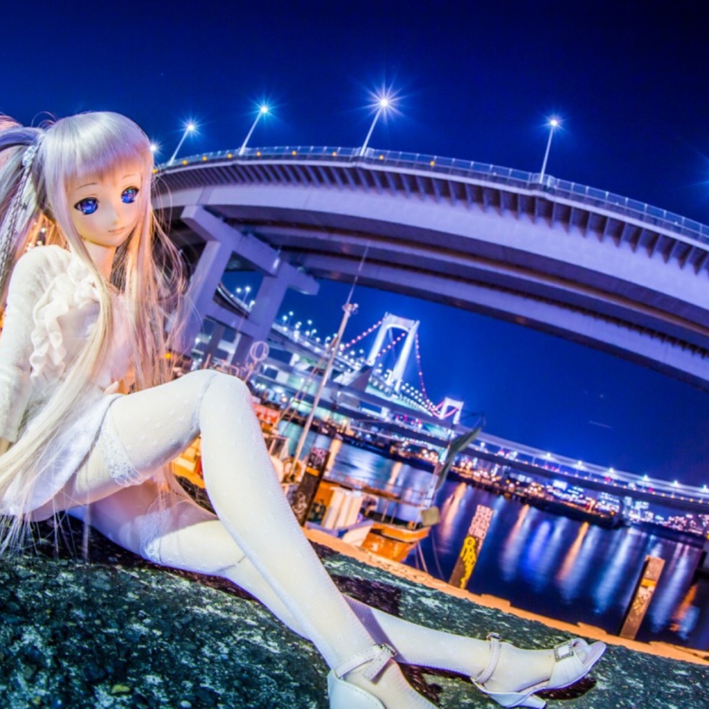 Кукла Аниме на мостовой