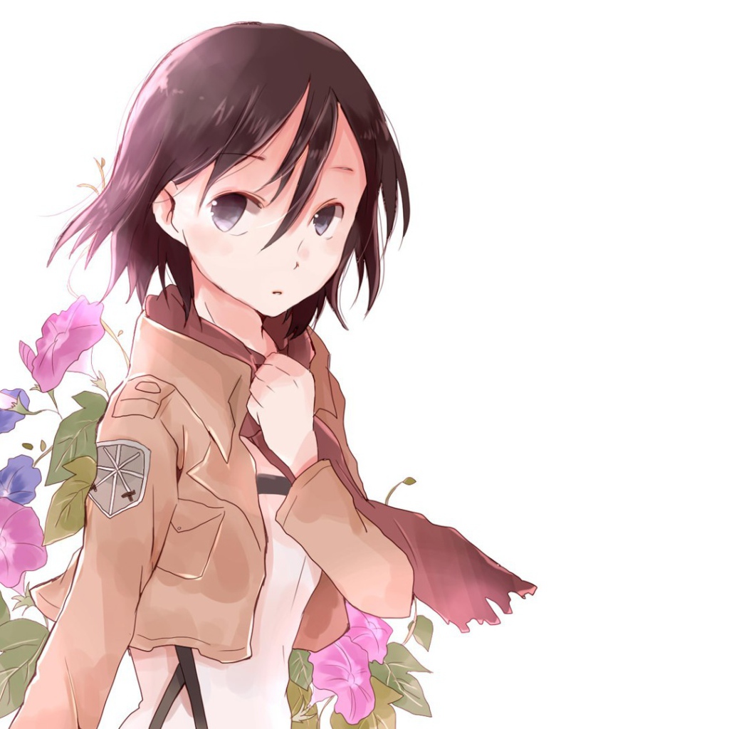 Аниме девочка на белом фоне