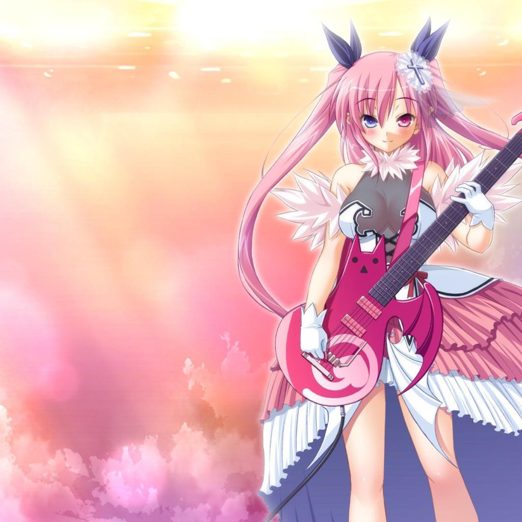 Anime girl with a guitar