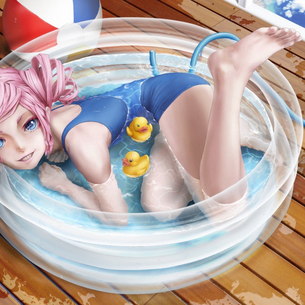 Аниме девочка с розовыми волосами