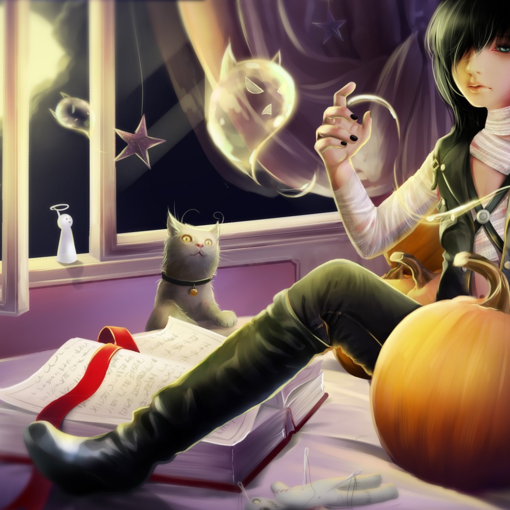 Парень празднует хелоуин