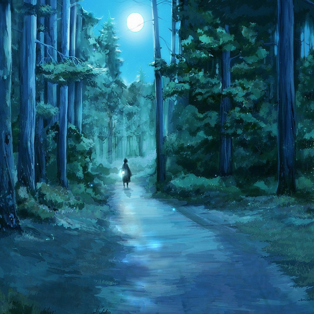 Лес при лунном свете
