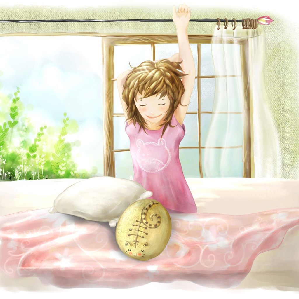 Девочка проснулась