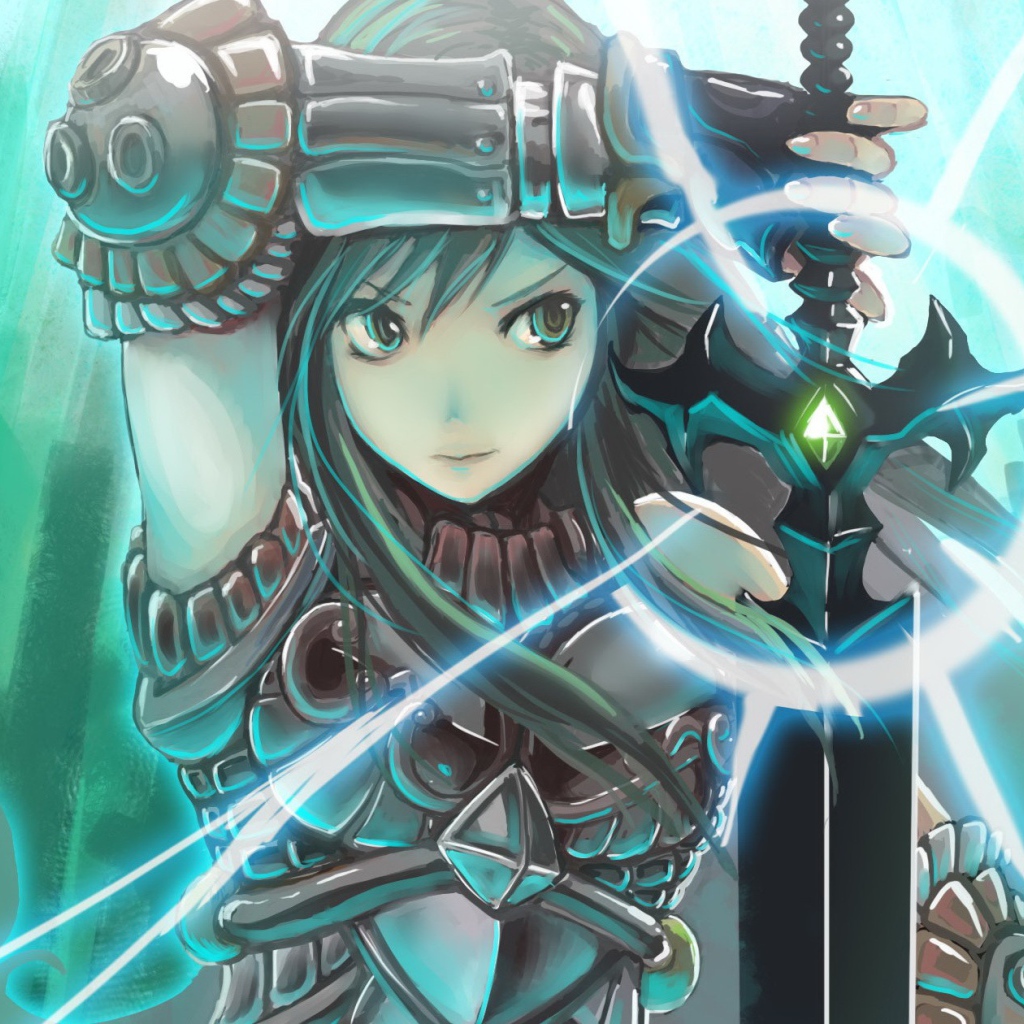 Аниме девушка в доспехах