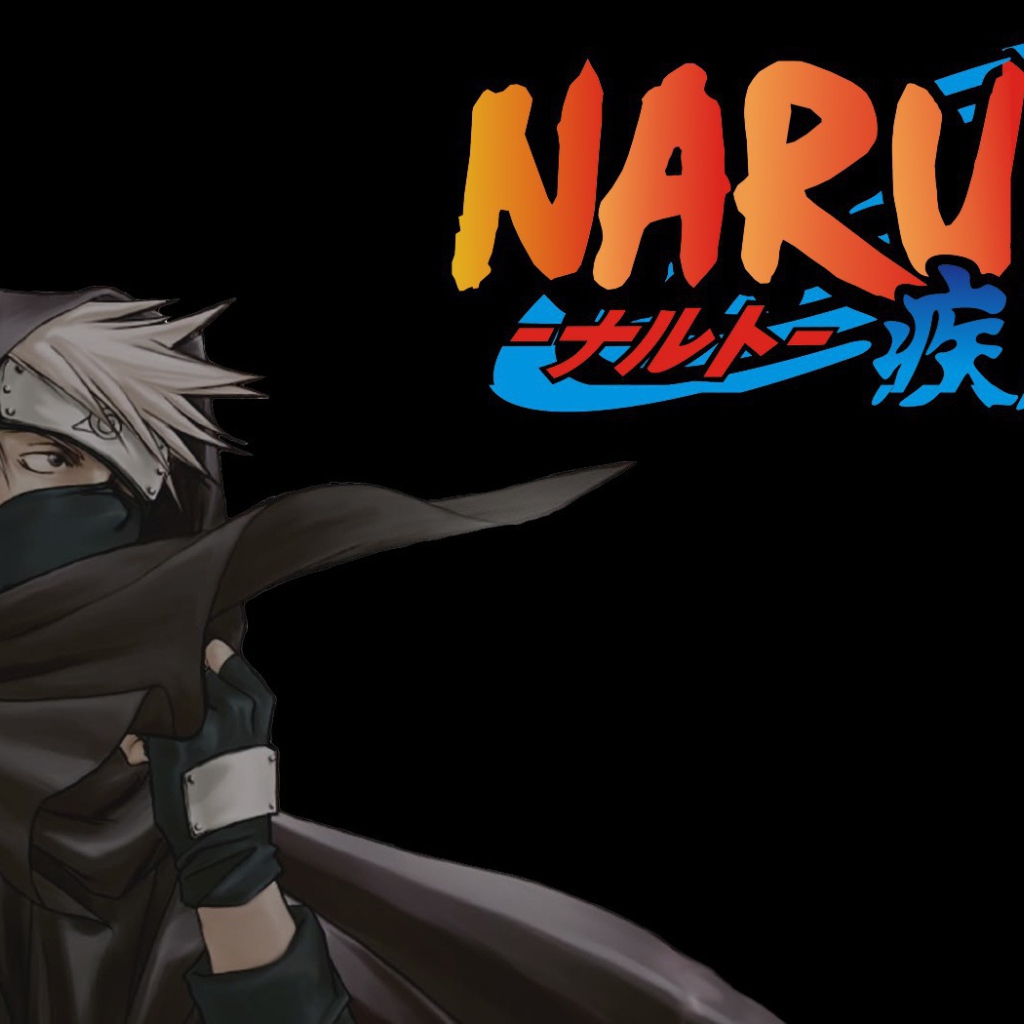 Какаши на черном фоне