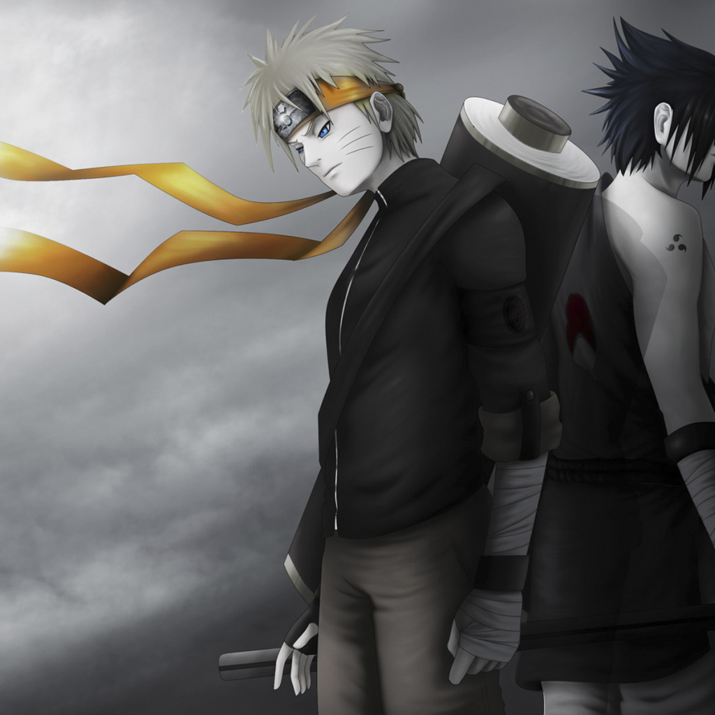 Девушка и парень спина к спине