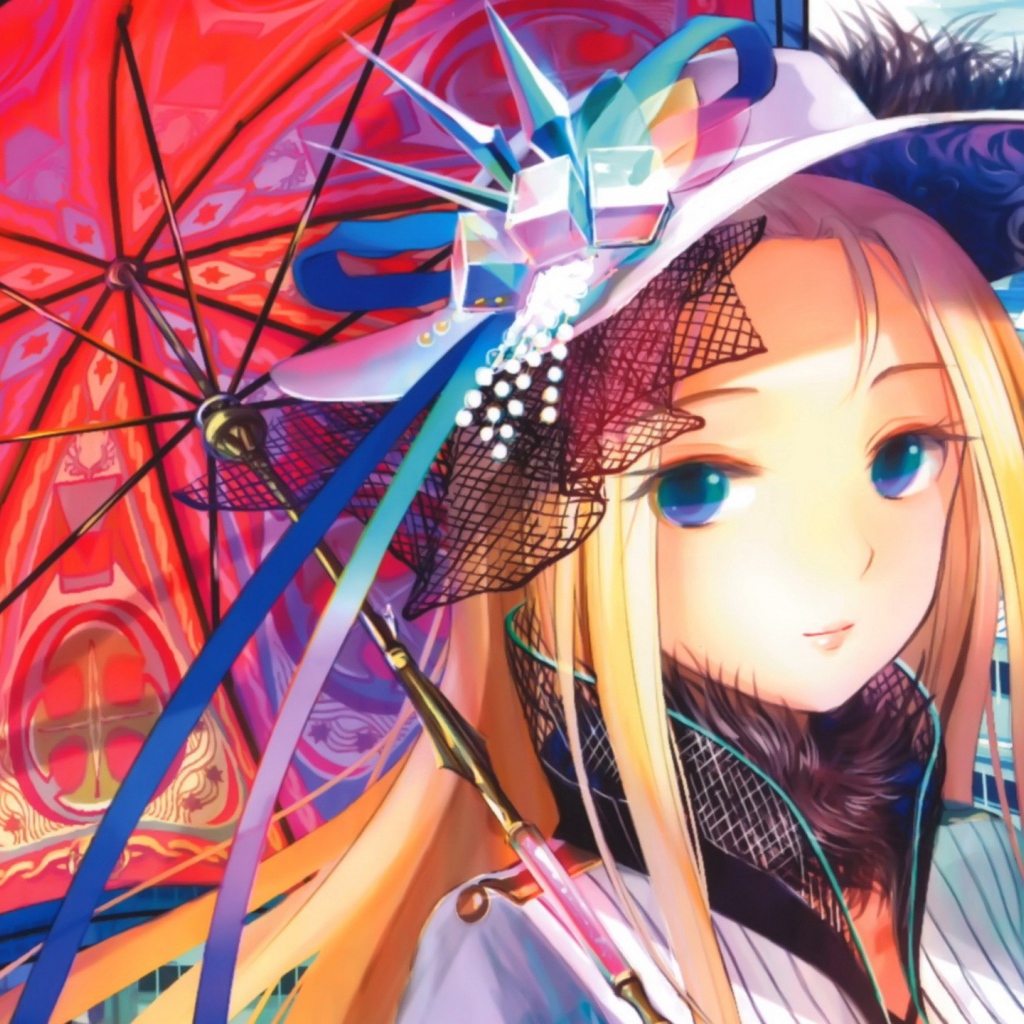 Девочка в шляпе с зонтиком