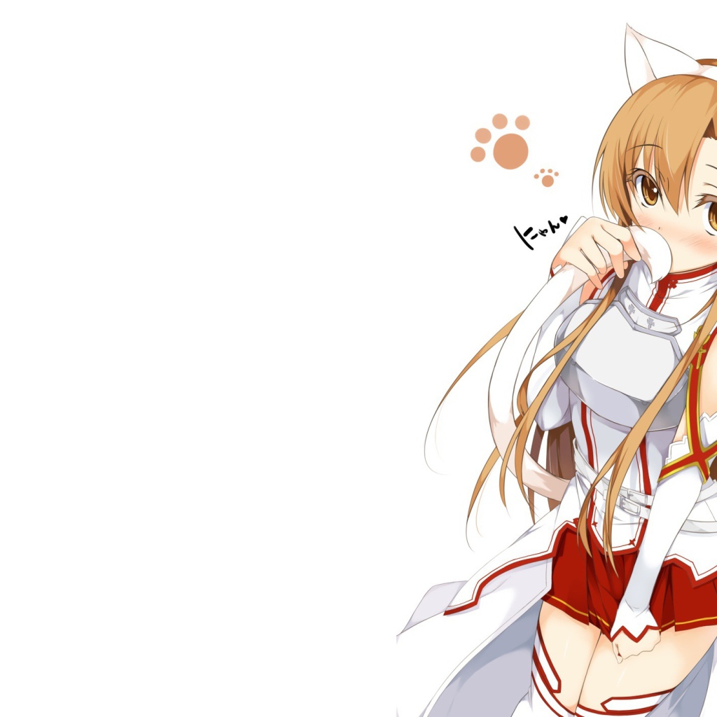 Девушка вытирает нос хвостом