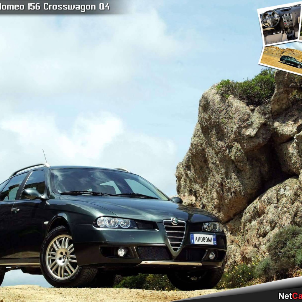 Автомобиль Alfa Romeo 156 на дороге