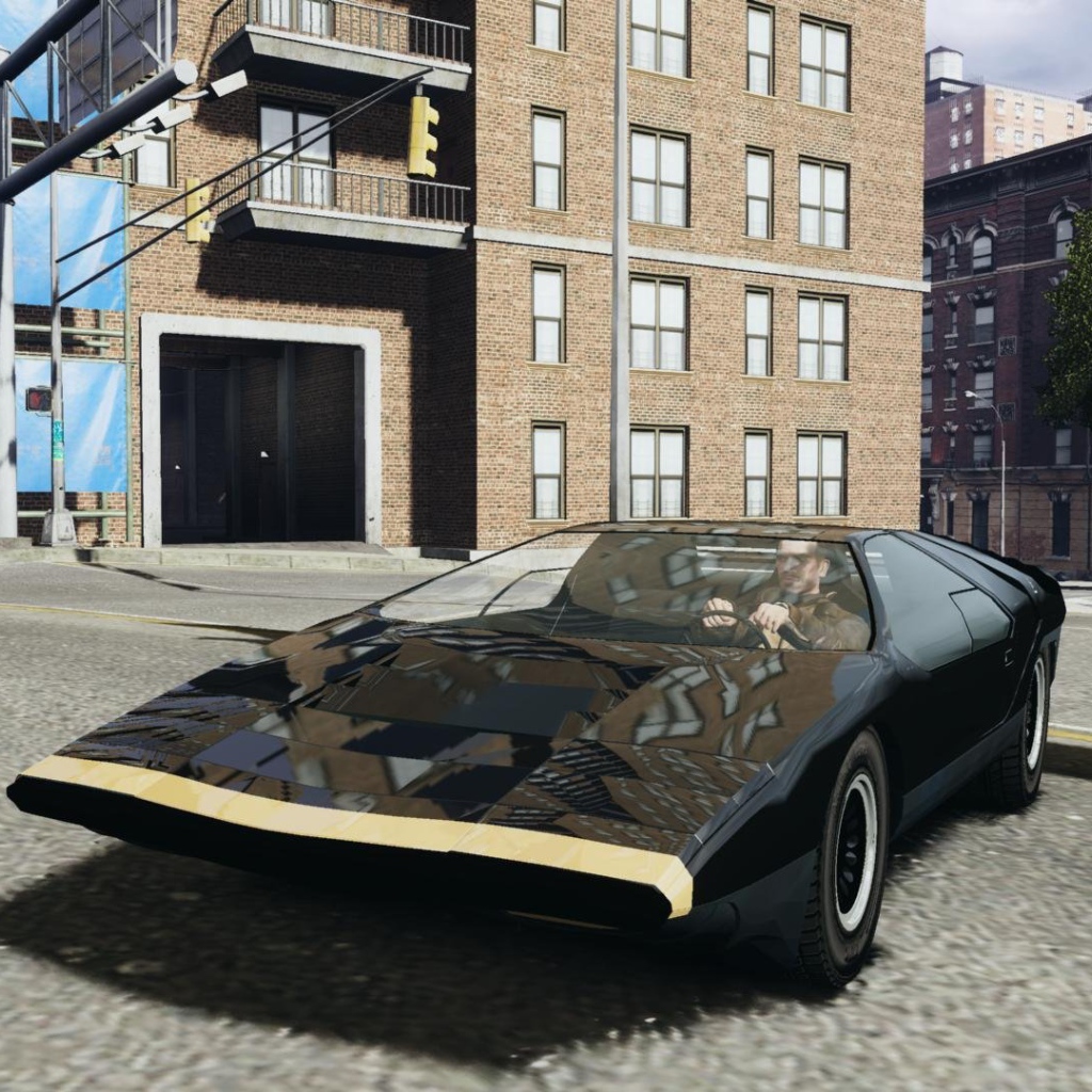 Автомобиль Alfa Romeo carabo на дороге