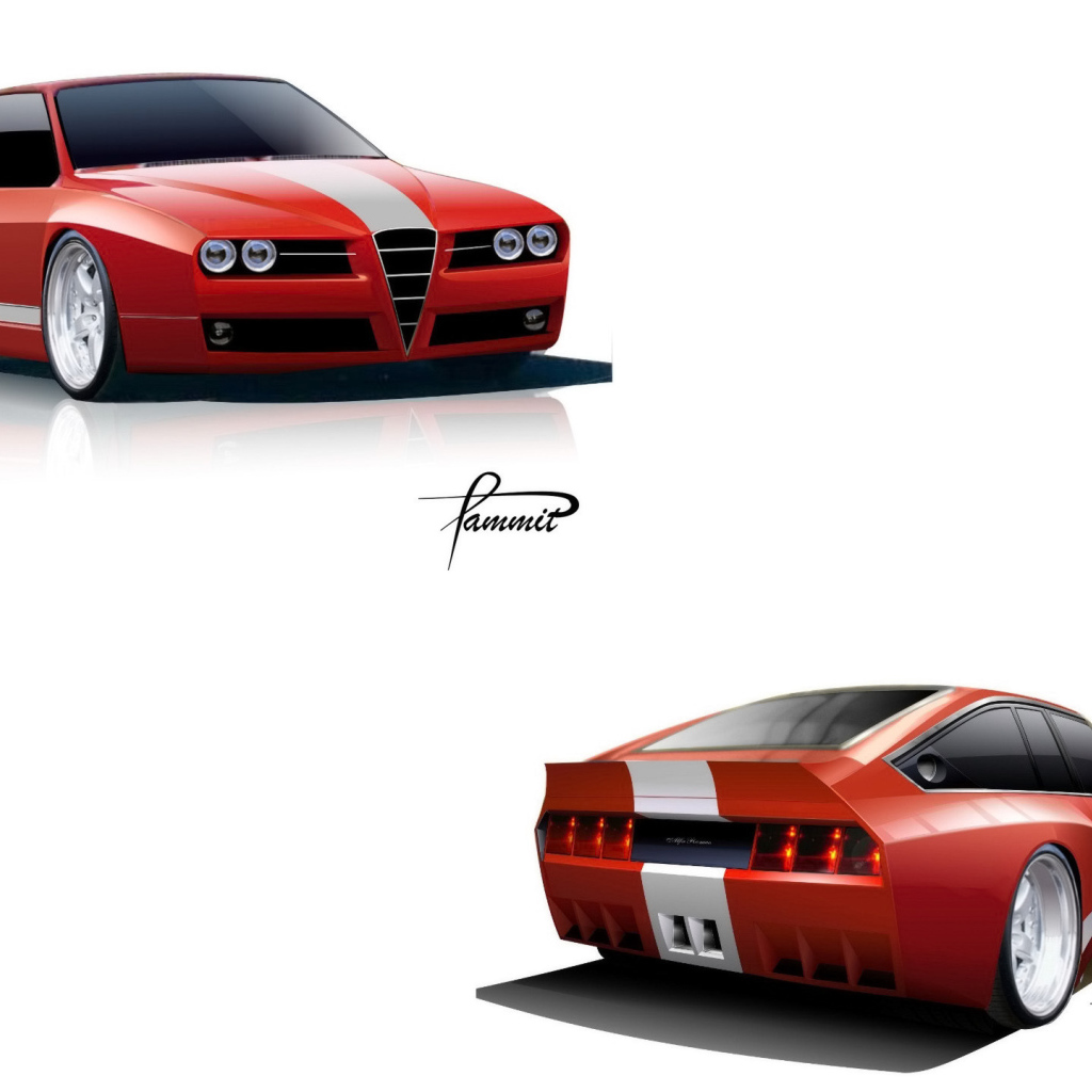 Красивый автомобиль Alfa Romeo gtv