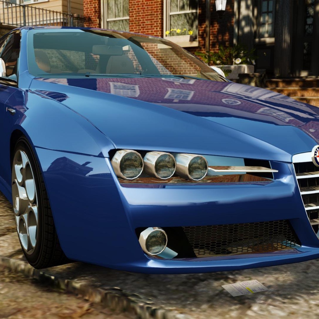 Синяя Alfa Romeo 159