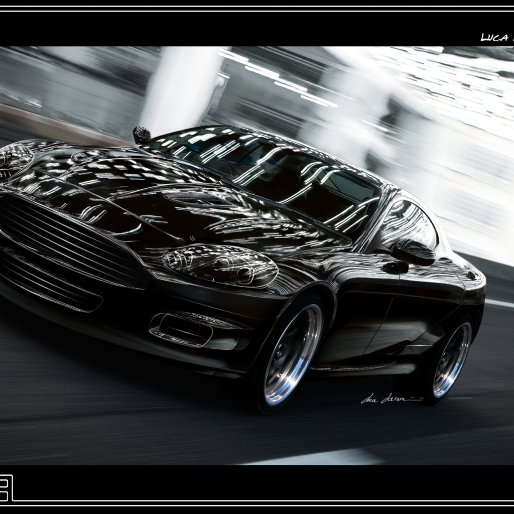 Автомобиль Aston Martin db9 на дороге