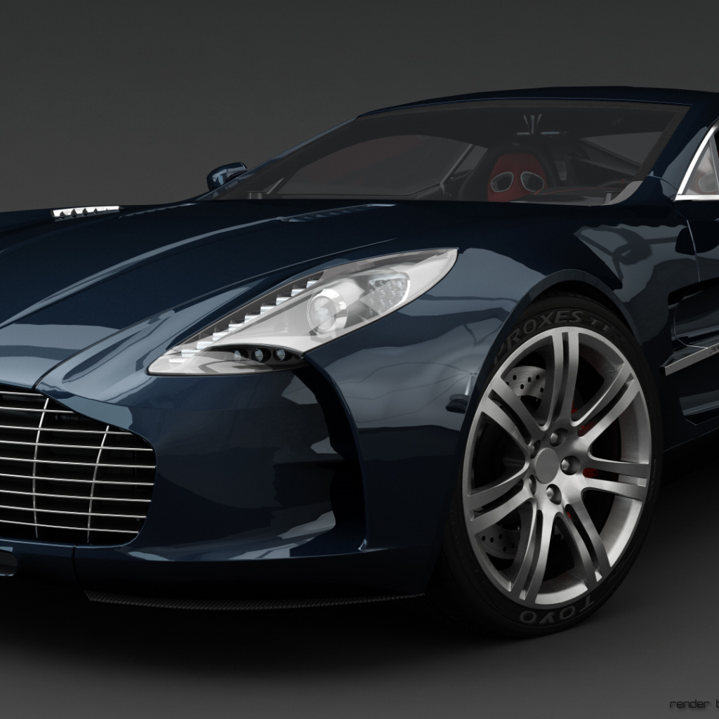 Черный Aston Martin one 77