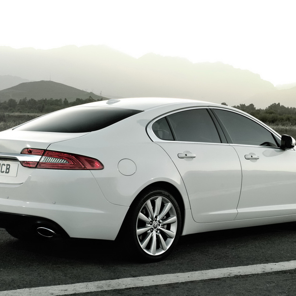 Белый Jaguar XF