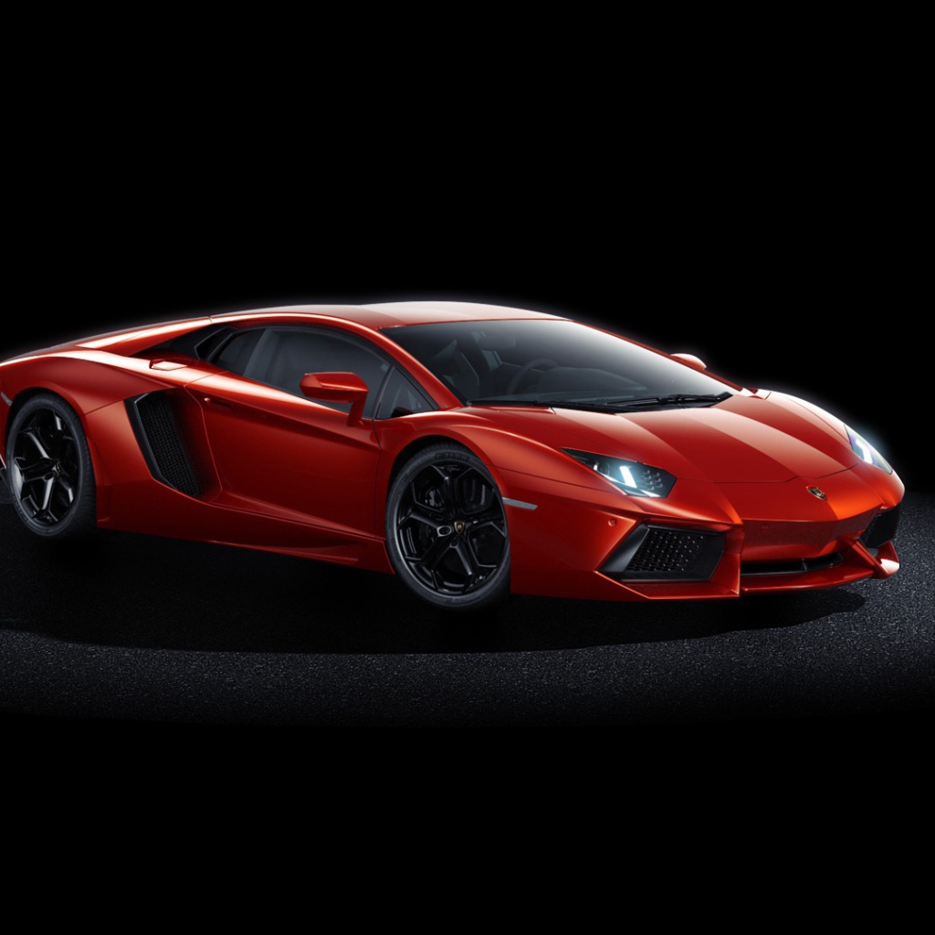 Красный Lamborghini aventador lp700