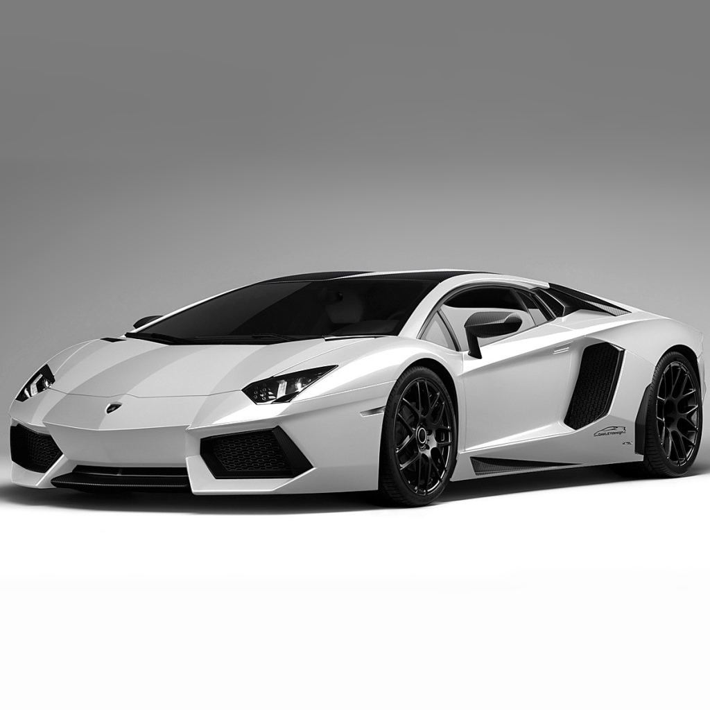 Белый Lamborghini aventador