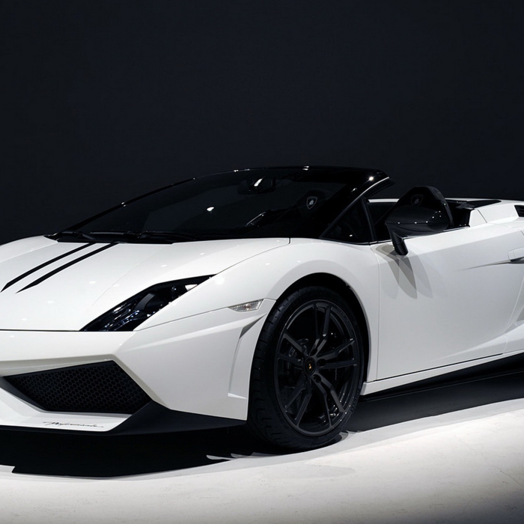 Белый Lamborghini gallardo lp570