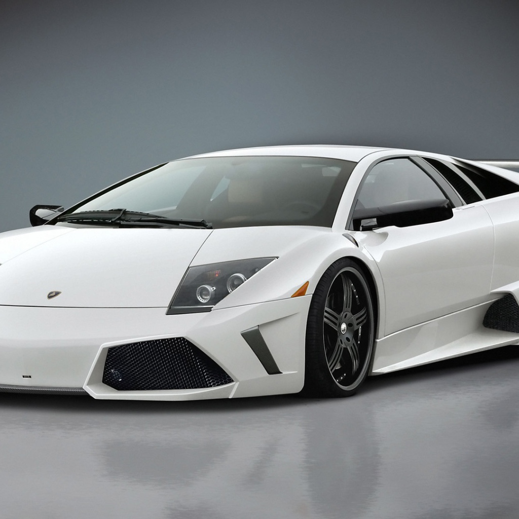 Белый Lamborghini Murcielago