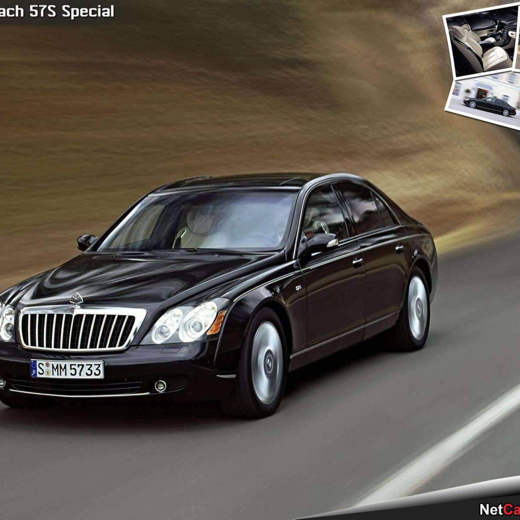 Автомобиль Maybach  57 на дороге