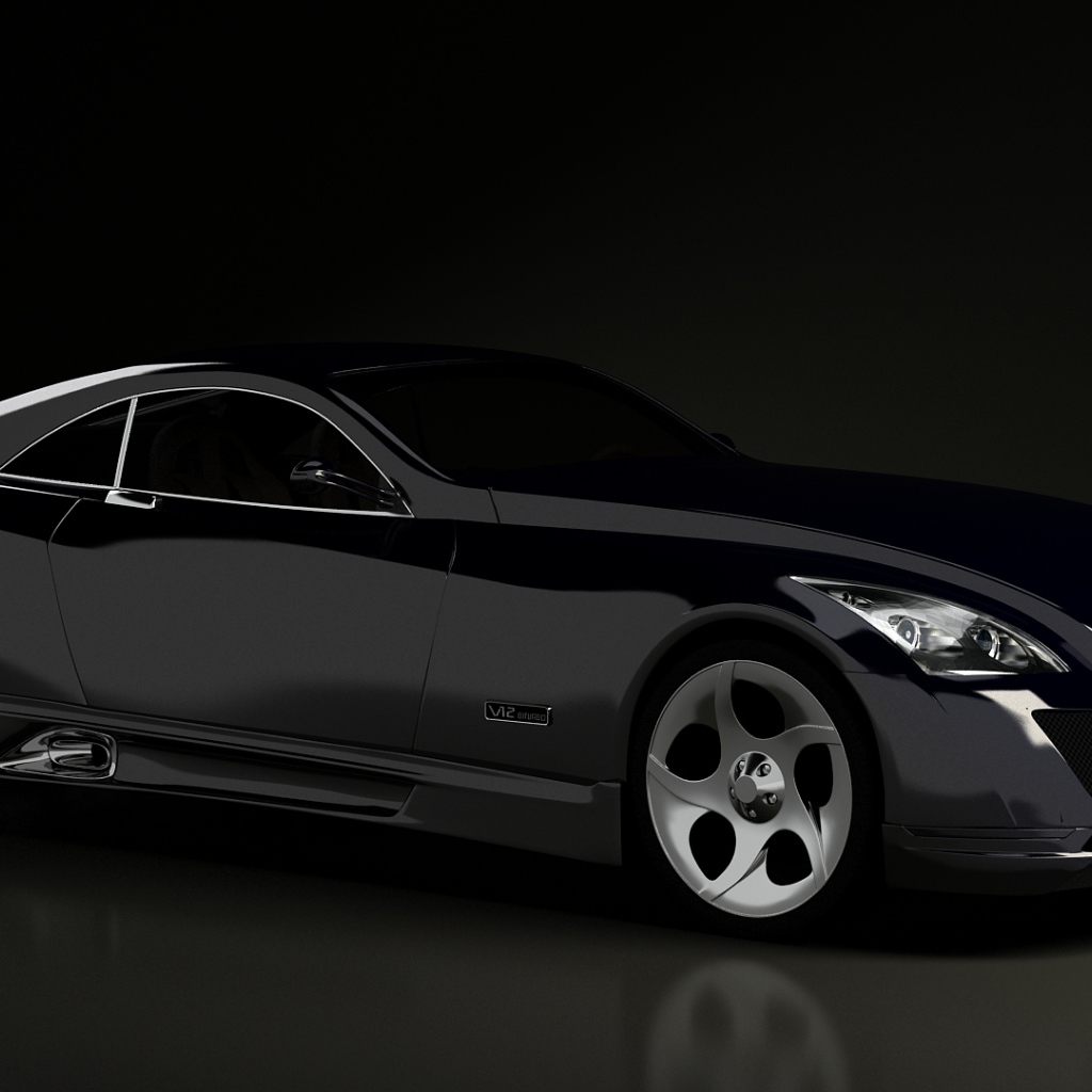 Автомобиль Maybach  Exelero на дороге