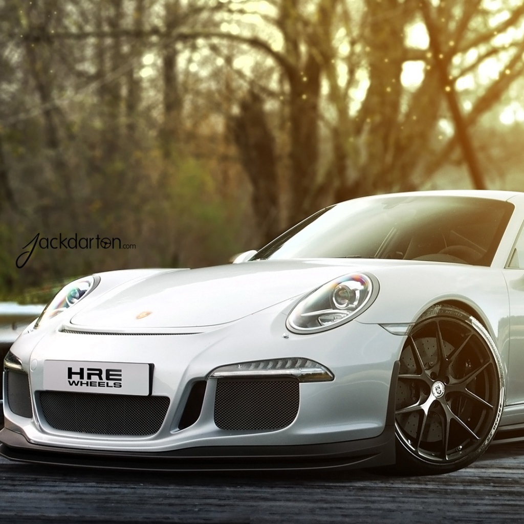 Белый Porsche 911 gt3