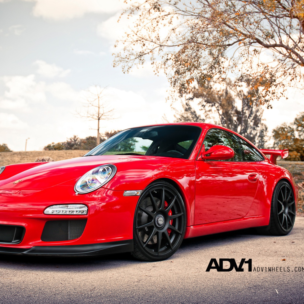 Красный Porsche gt3