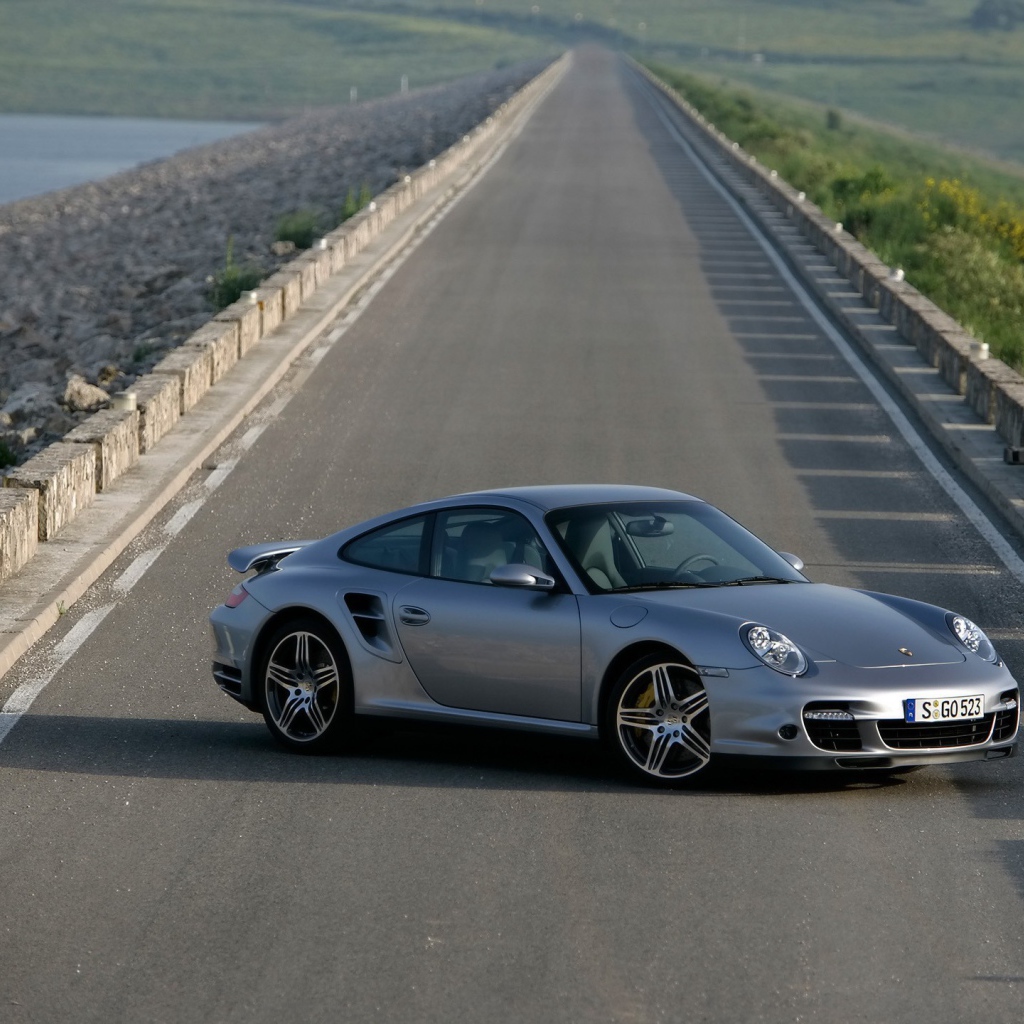 Серебристый Порш 911