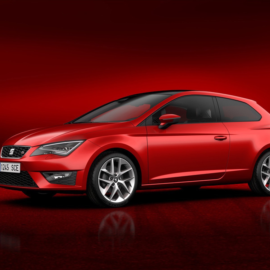Красивый автомобиль Seat Leon 2014 в Москве