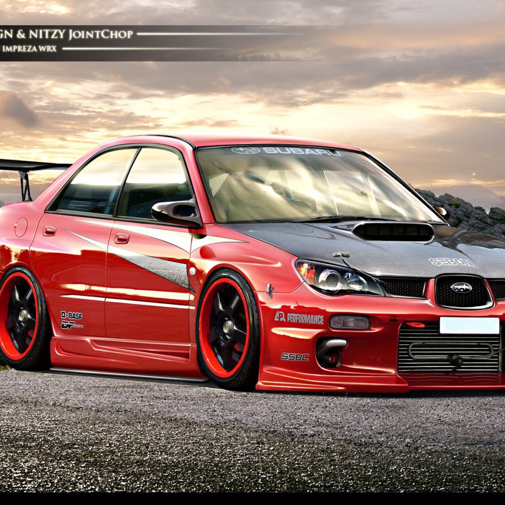 Красивый автомобиль Subaru Impreza WRX STI