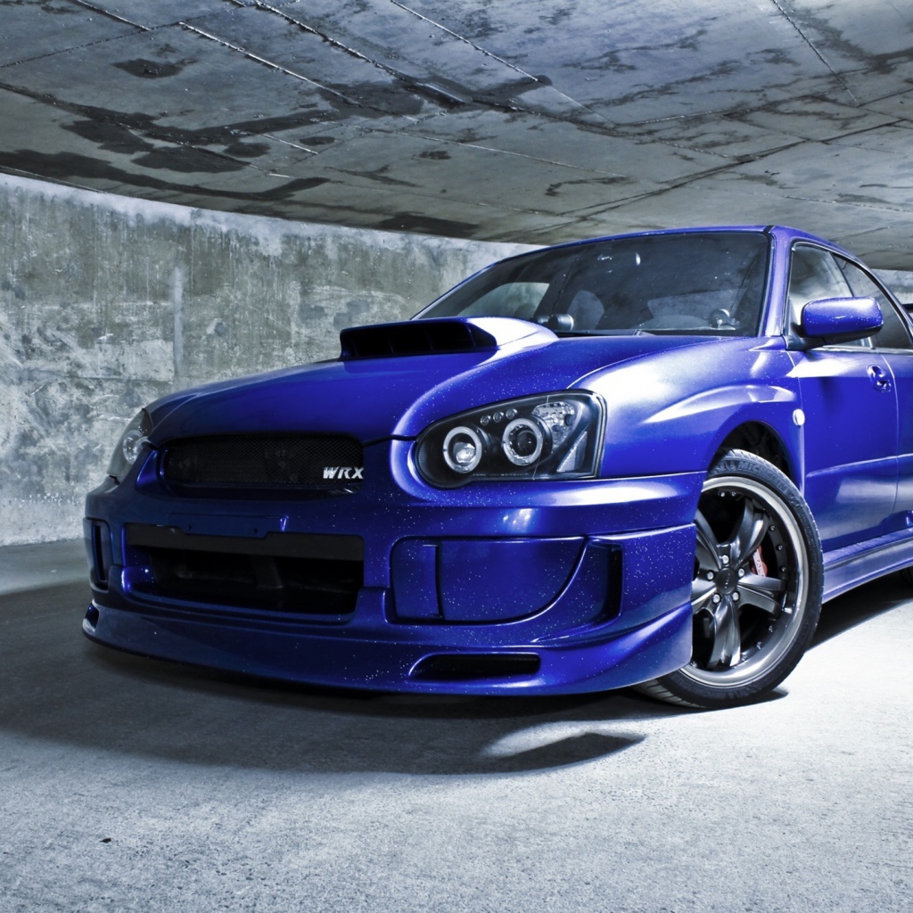 Субару импреза синяя