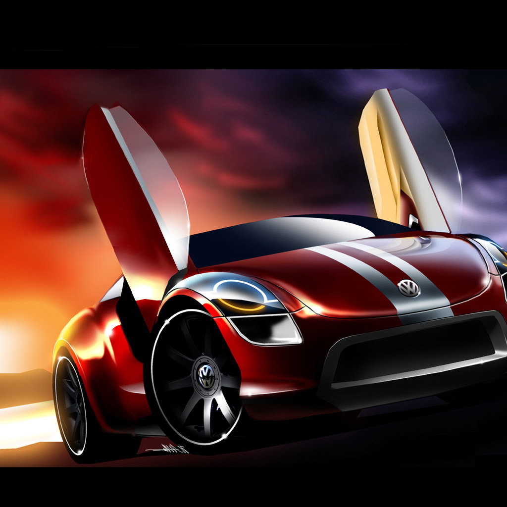 Красный Фольксваген