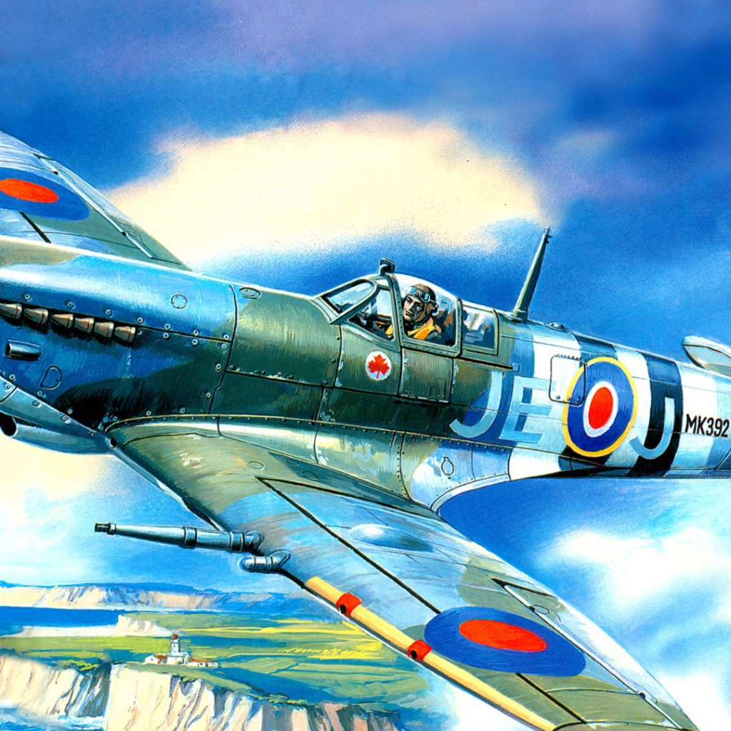 Самолет над заливом