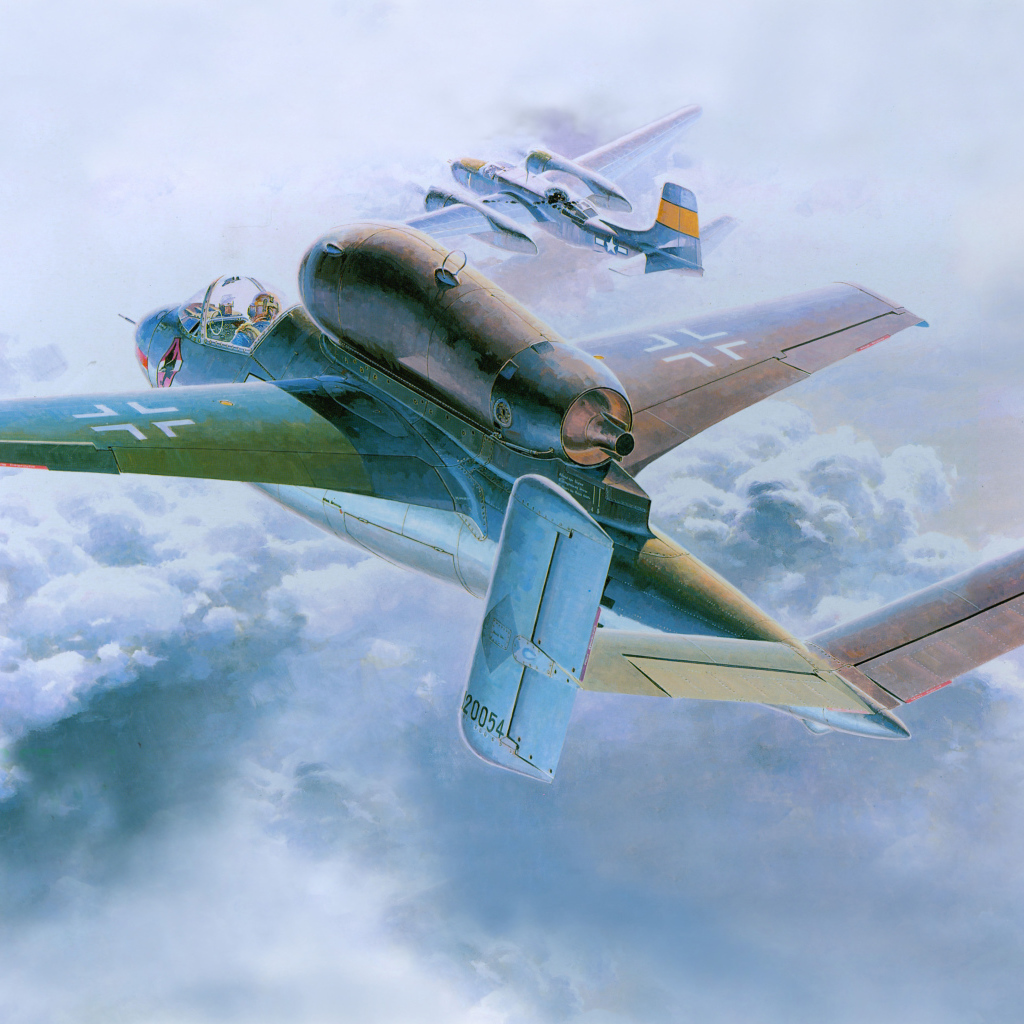 Немецкий самолет HE-162a-2