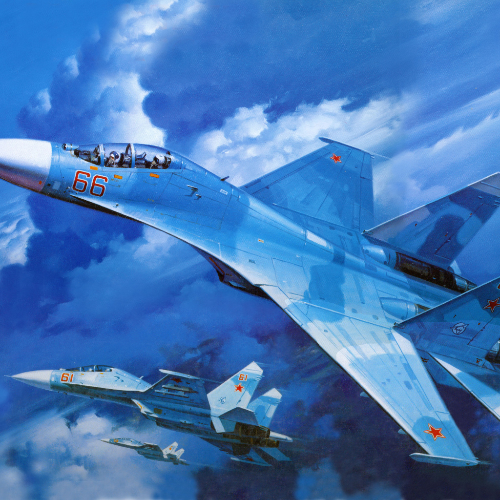 Военный самолет Су-27