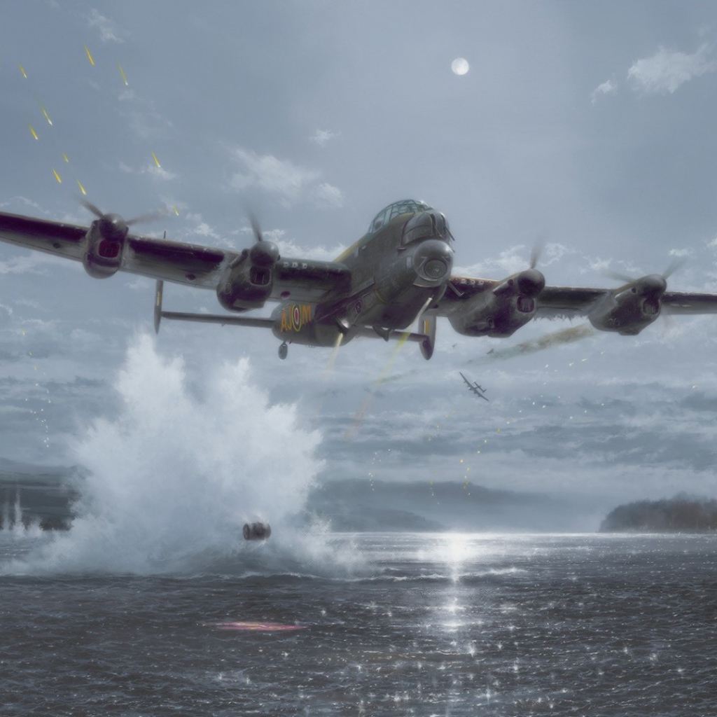 Сброс бомб в море