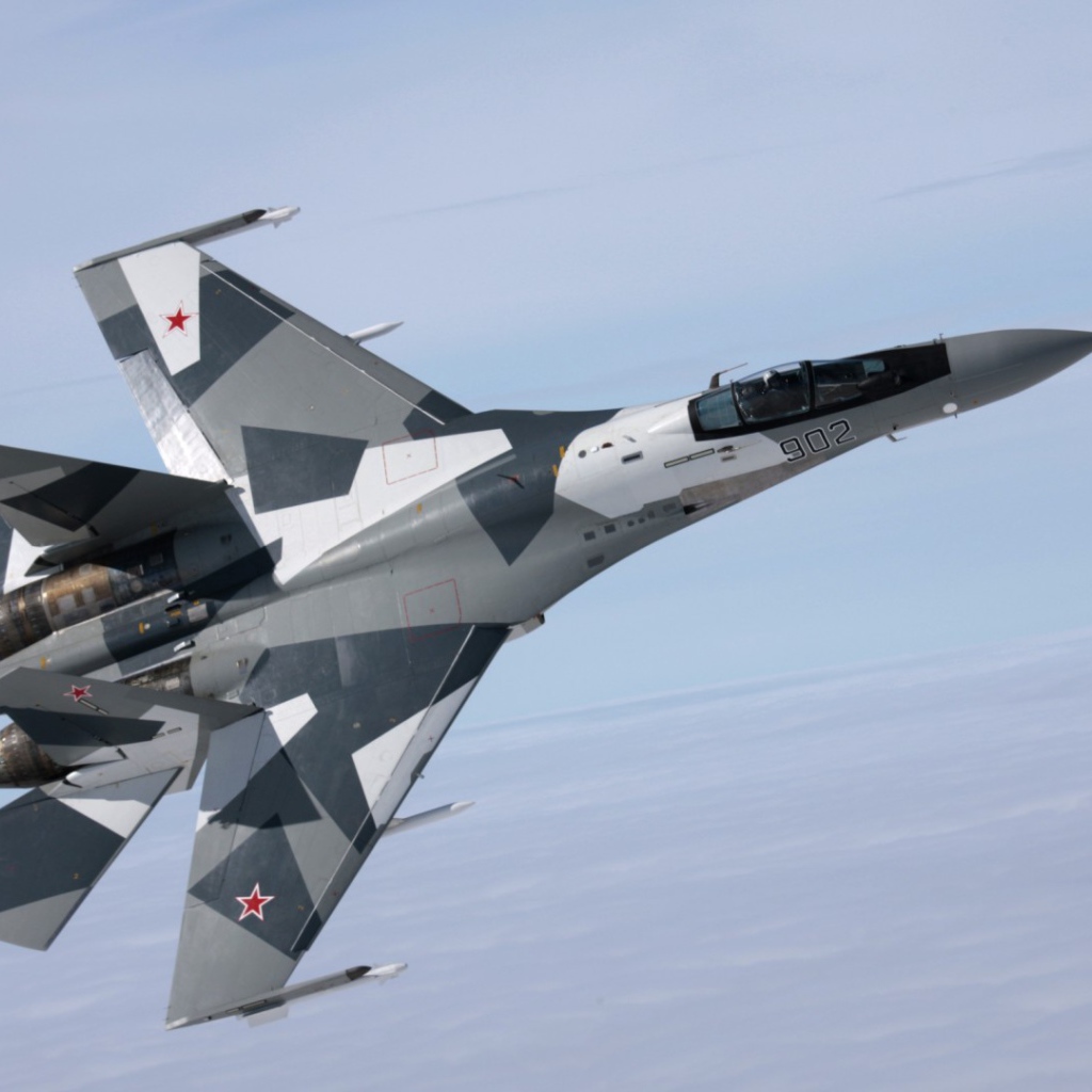 Российский истребитель в небе