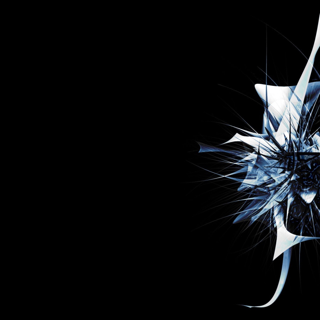 Абстрактная фигура на черных обоях