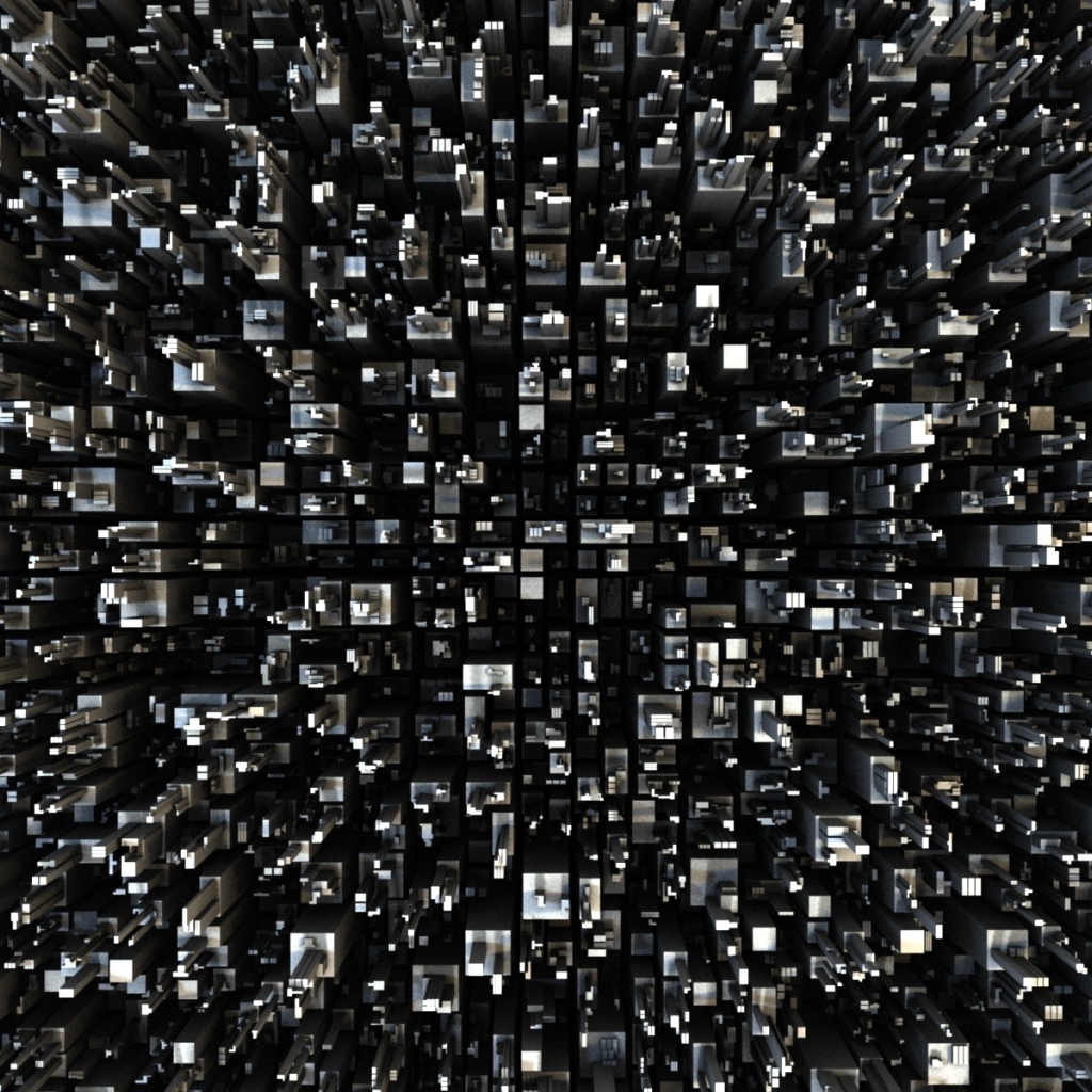 Черная абстракция на обоях