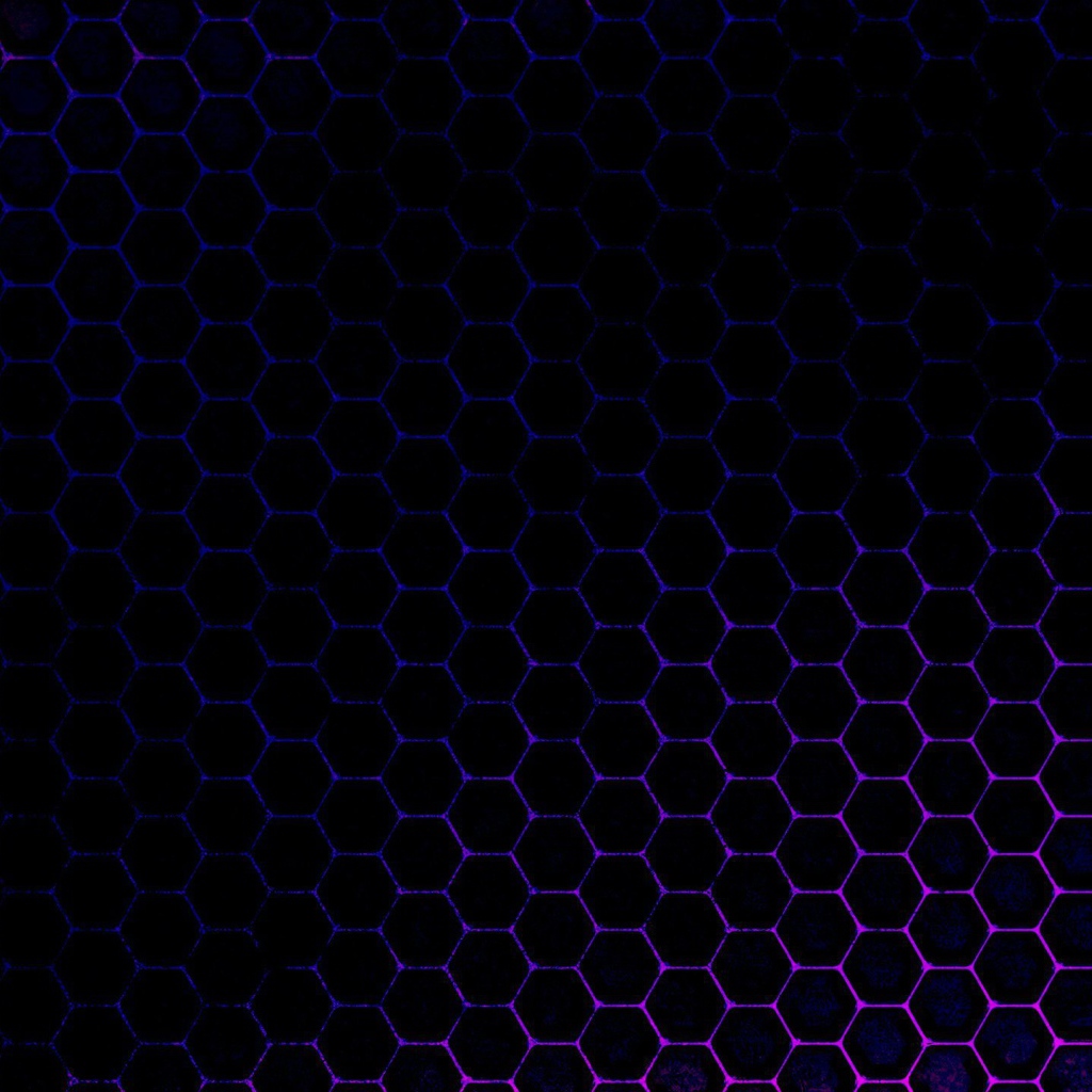Черные обои с голубыми шестиугольниками