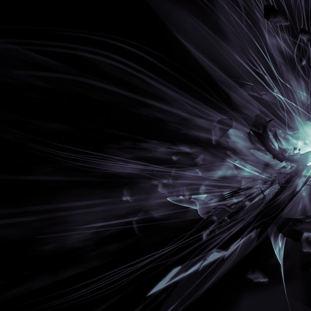 Взрыв на черных обоях