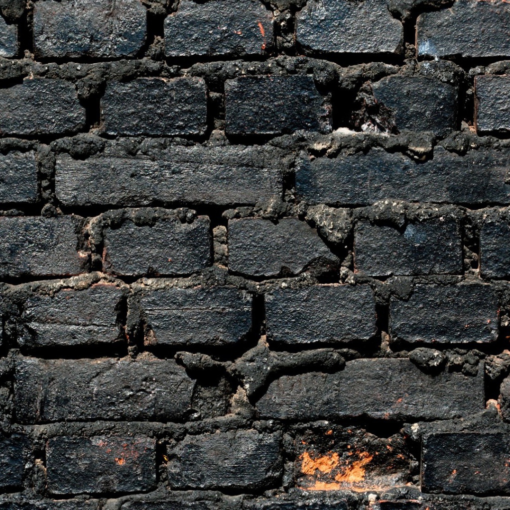 Кладка из черного кирпича