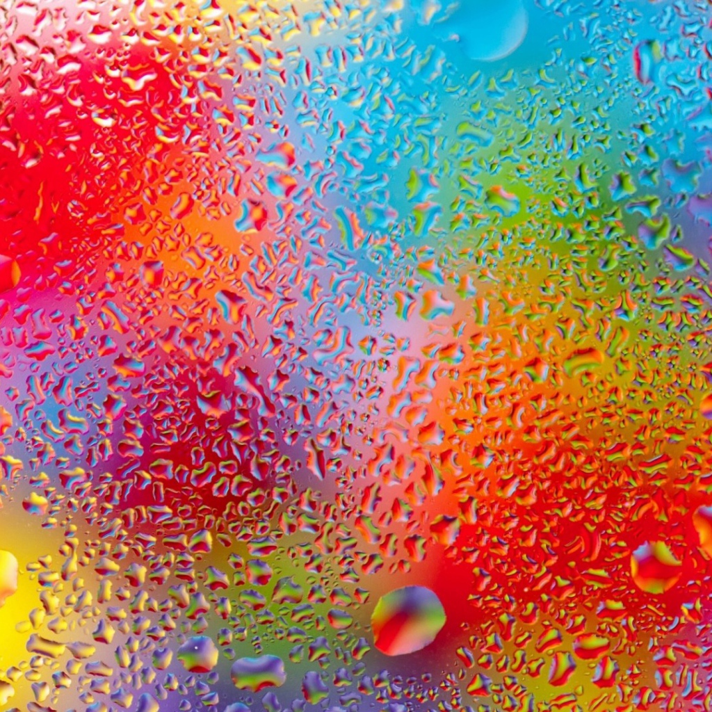 Kапли на радужном стекле