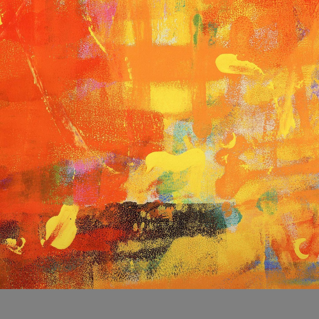 Желтые и оранжевые мазки краской