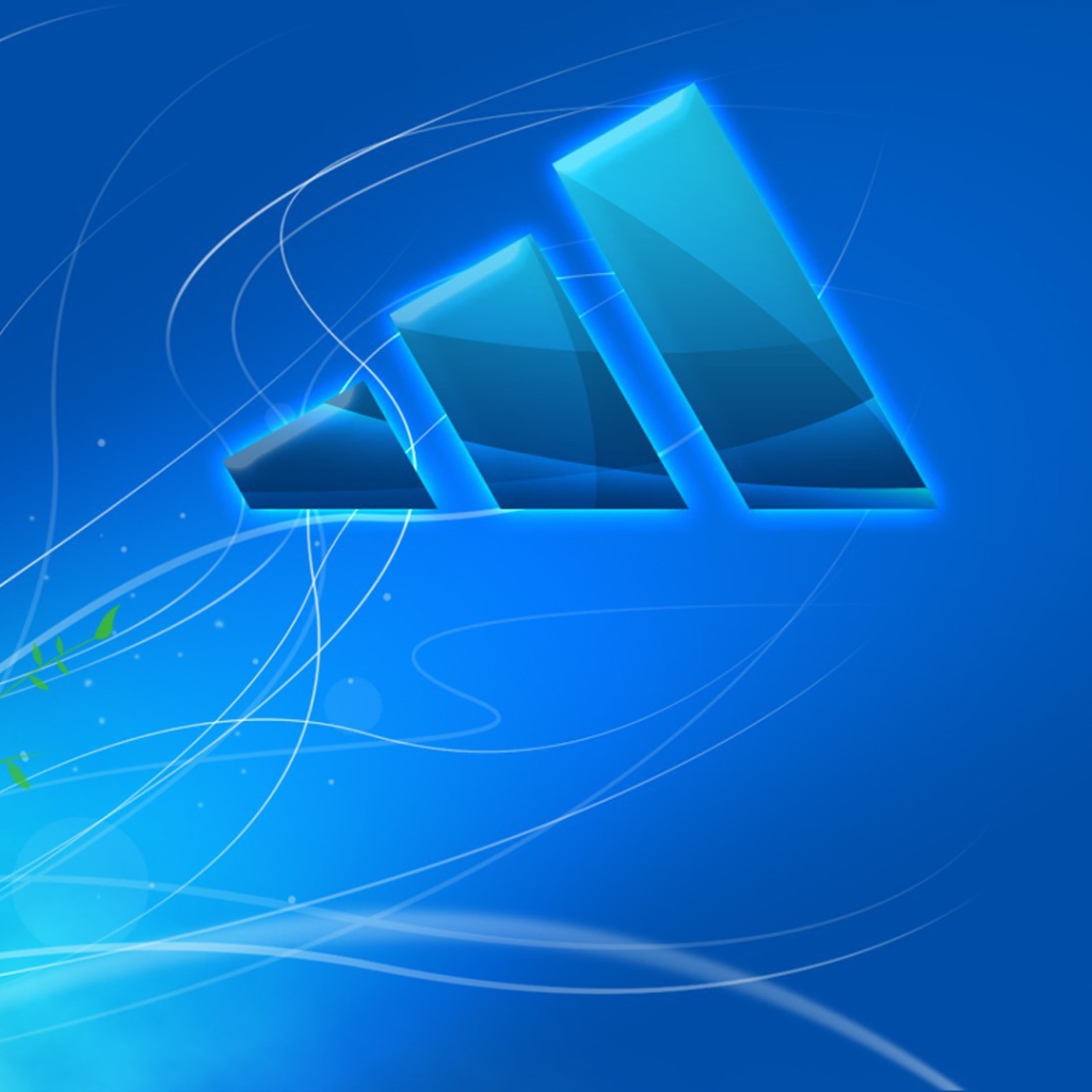 Голубой логотип Адидас