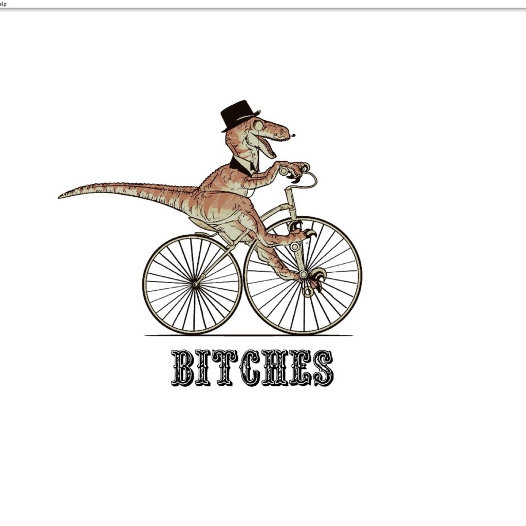 Динозавр на велосипеде