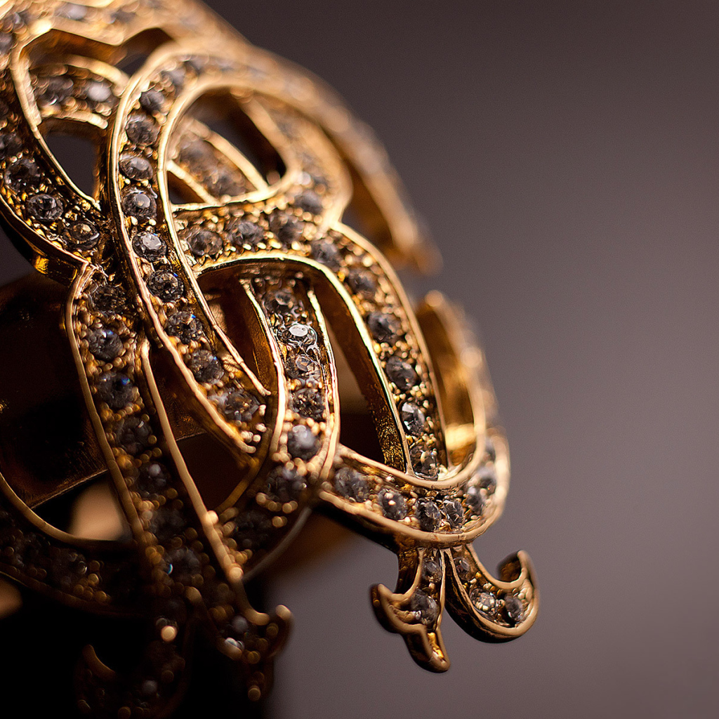 Золотое кольцо с символом Roberto Cavalli