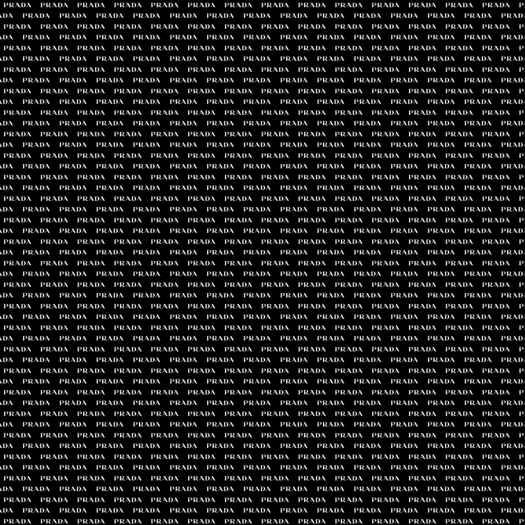 Текстура из названия бренда Prada